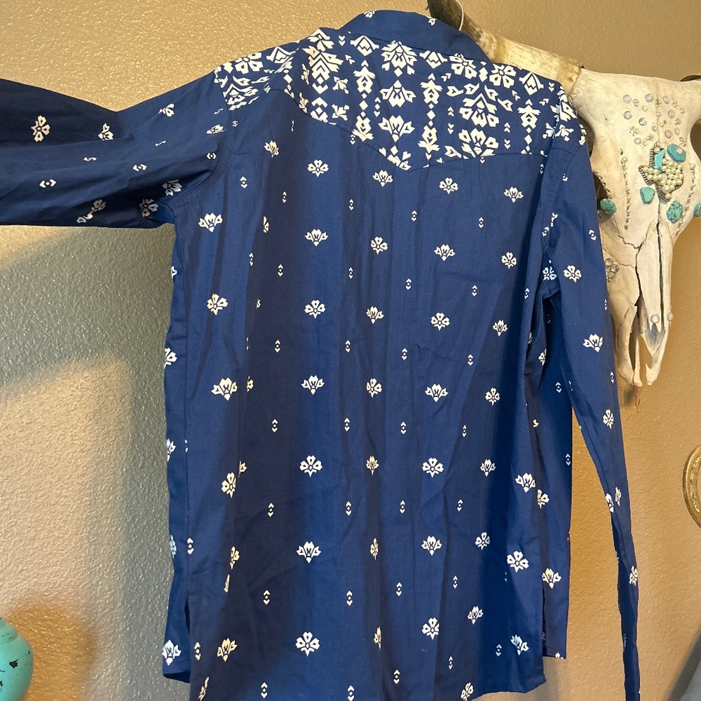 Wrangler Floral Navy Women’s Button Up